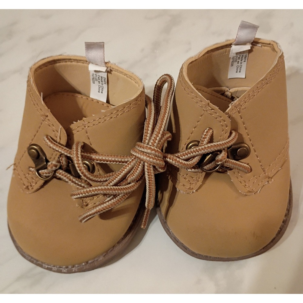 Build-A-Bear Workshop Tan Work Boots Plush Stuffed Animal Shoes 26674